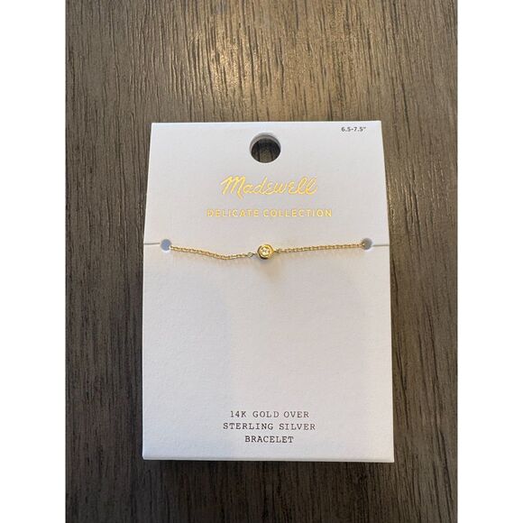 Madewell Demi-Fine Bezel Set Station Bracelet - NWT - Picture 3 of 5